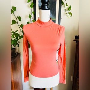 Wild Fable Woman’s Coral Peach Cowl Neck Long Sleeve Top XS